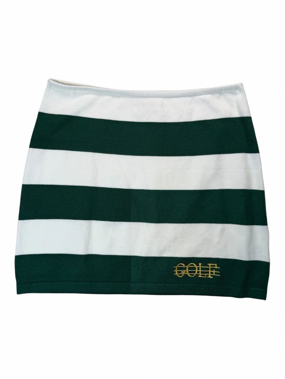Judith March Golf Stripe Sweater Mini Skirt Green White Preppy Tennis Large